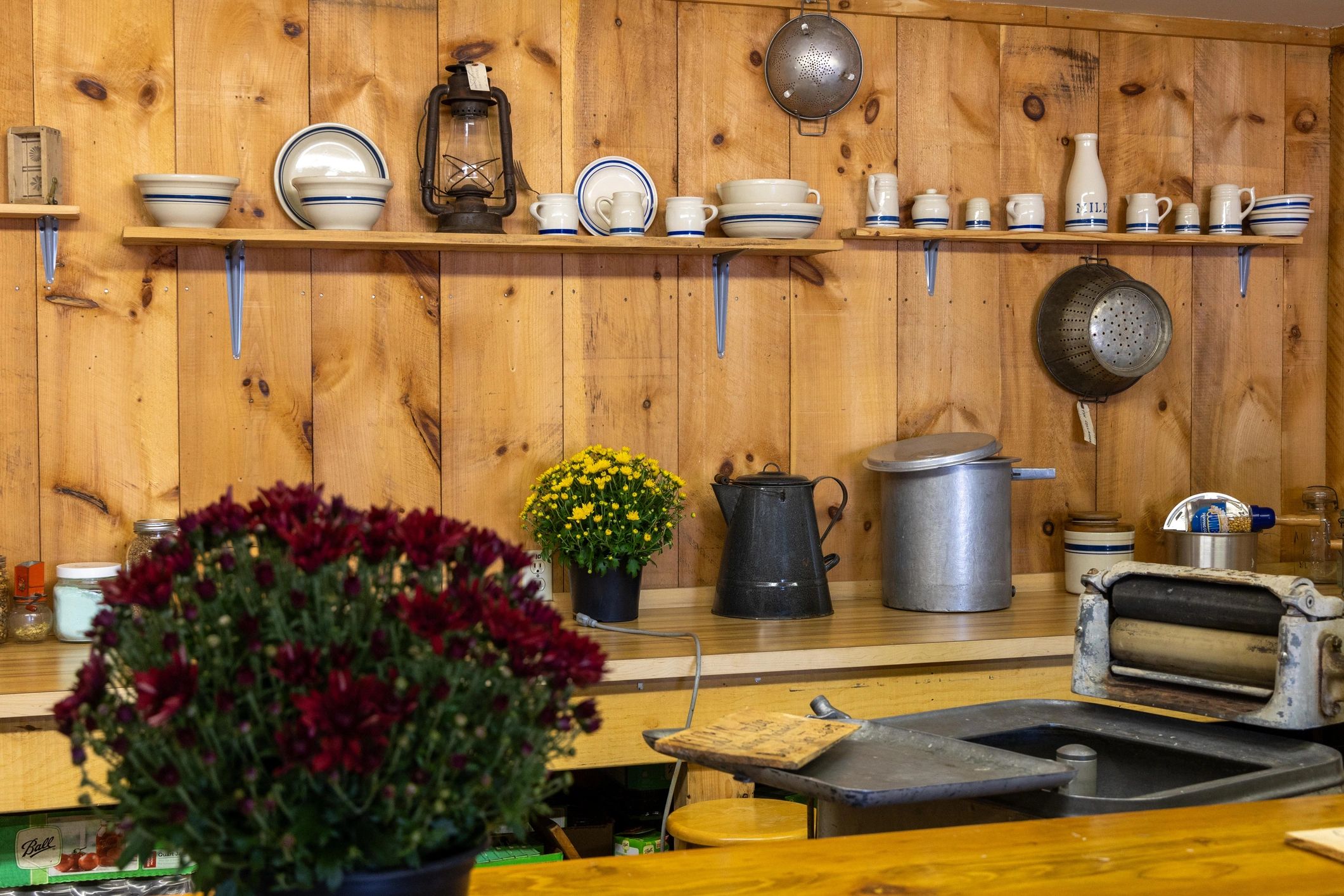 Rustic country kitchen with warm wood details